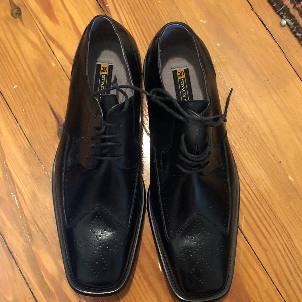 Stacy Adams Classic Black Leather Oxfords